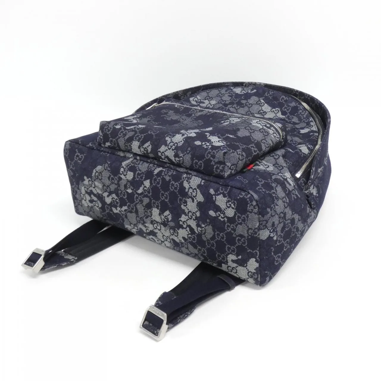 GUCCI 849008 FAE90 Backpack Denim 黑色 牛仔布 中古品A - 縮圖 3