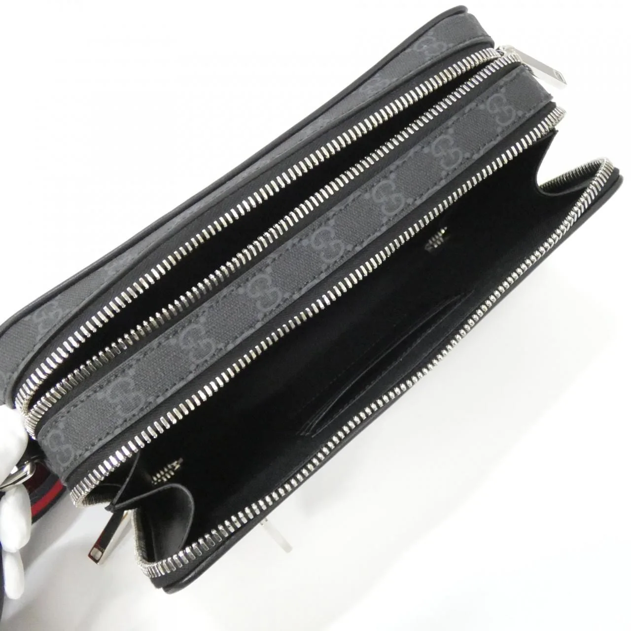 GUCCI 822072 FADJA Shoulder Canvas 黑色 帆布 中古品A - 縮圖 8