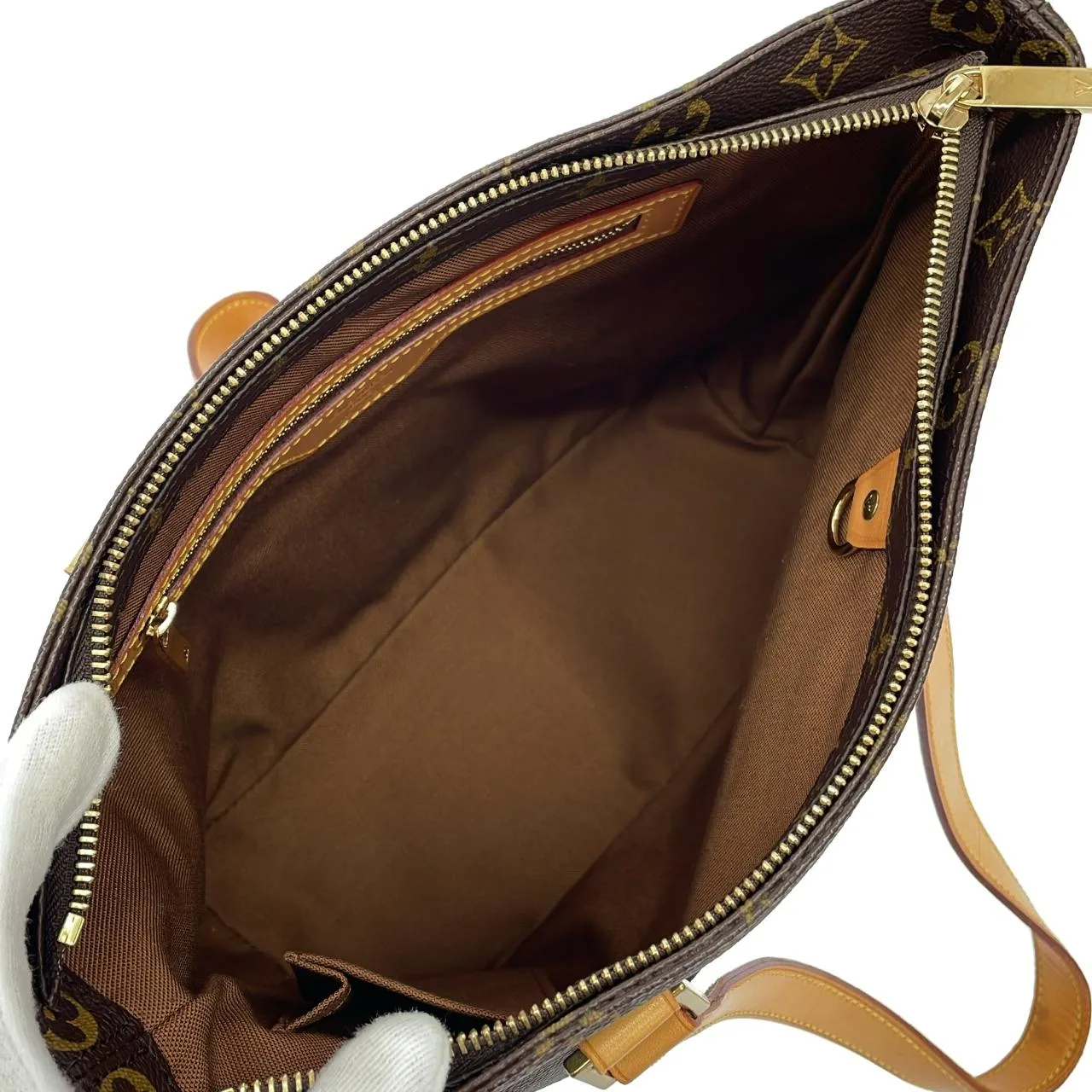 LOUIS VUITTON Caba Piano M51148 Handbag Monogram 黑色 Monogram 中古品A - 縮圖 7