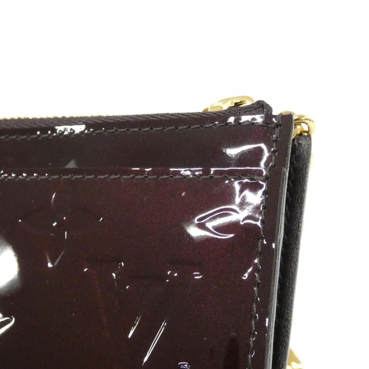 LOUIS VUITTON Pochette M93557 Coin Case Vernis Black Vernis Rank A - Thumbnail 3