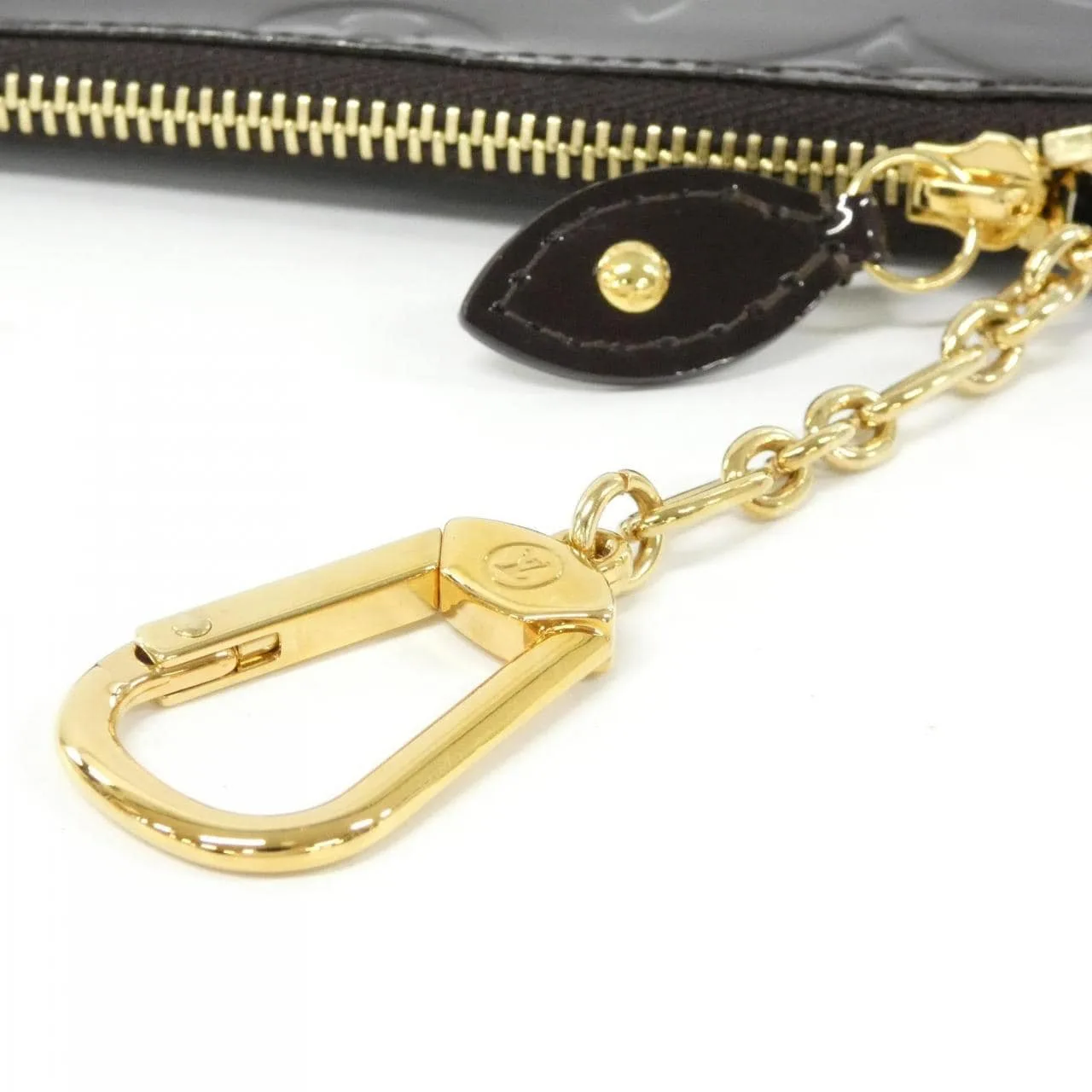 LOUIS VUITTON Pochette M93557 Coin Case Vernis Black Vernis Rank A - Thumbnail 5