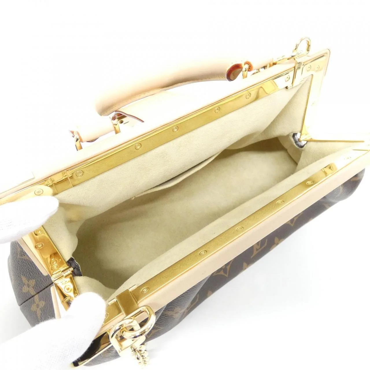 LOUIS VUITTON M46544 Handbag Monogram 黑色 Monogram 中古品A - 縮圖 7