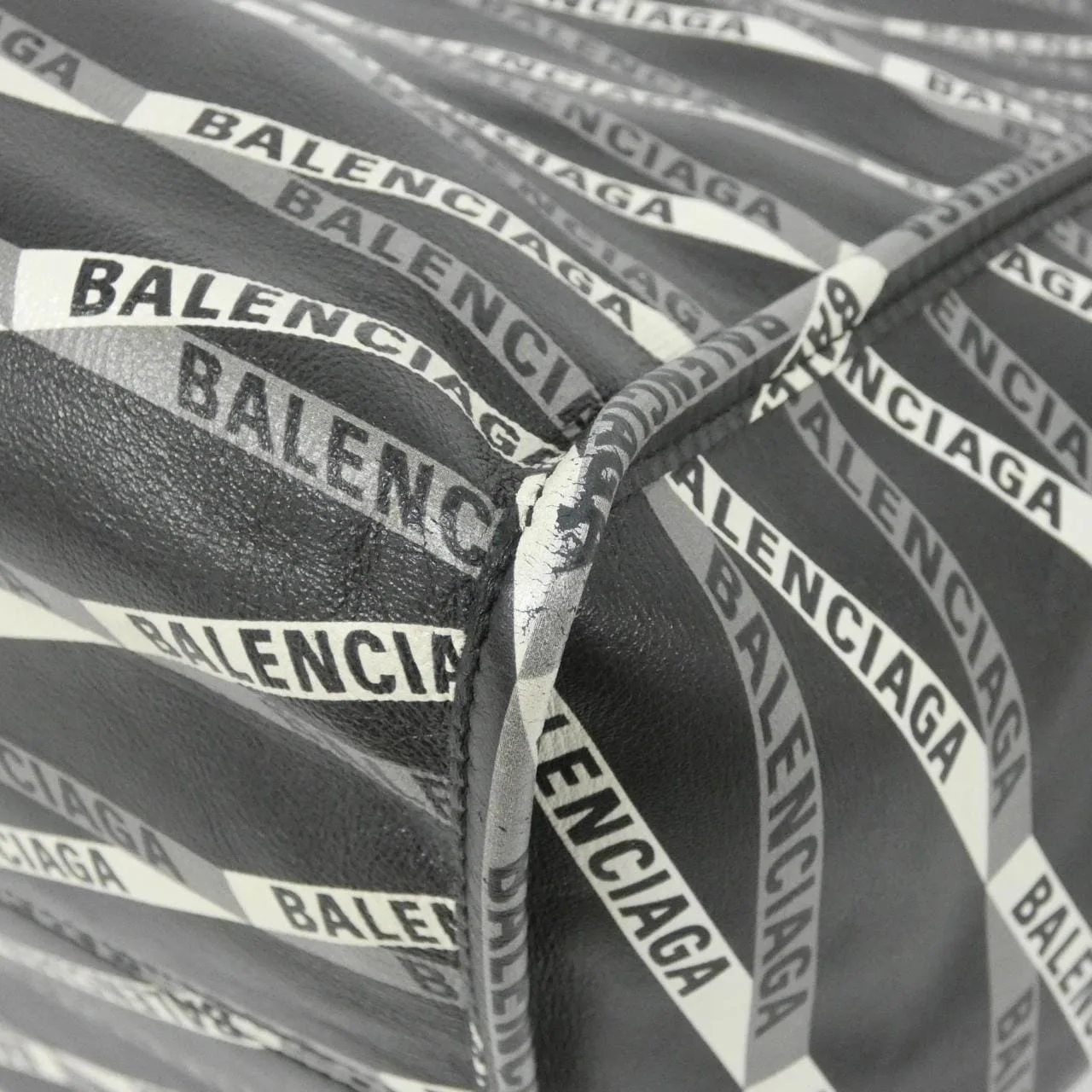 BALENCIAGA 544308 Handbag Leather 黑色 皮革 中古品A - 縮圖 2