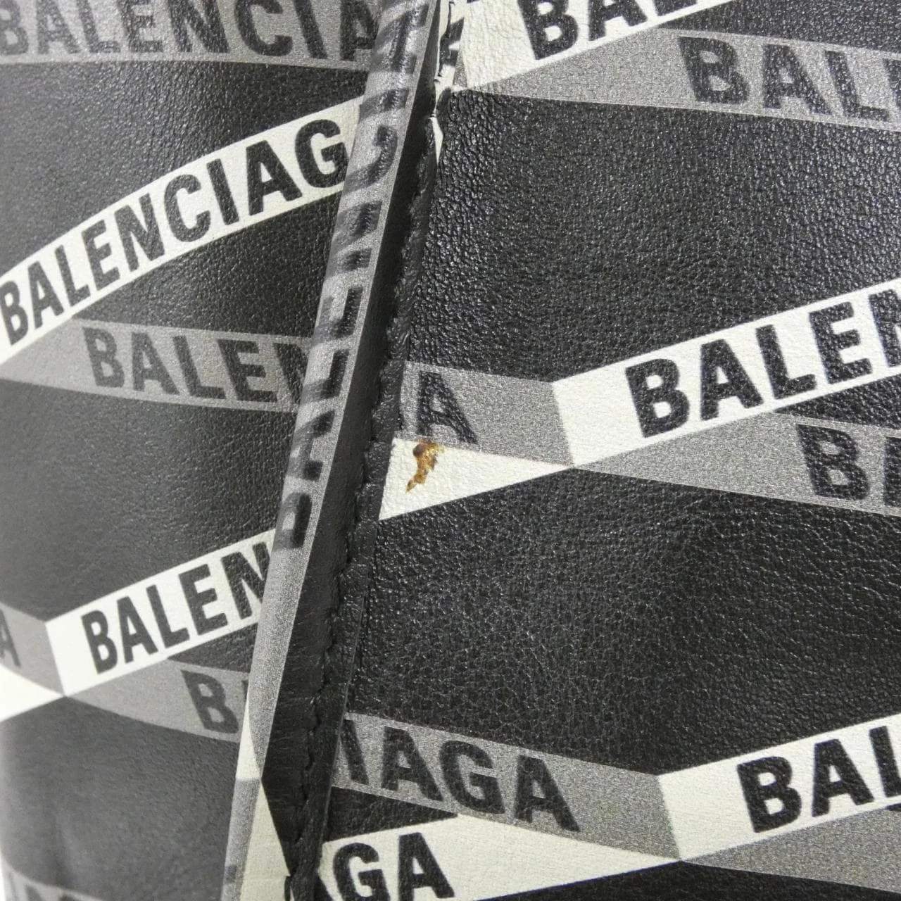 BALENCIAGA 544308 Handbag Leather 黑色 皮革 中古品A - 縮圖 4