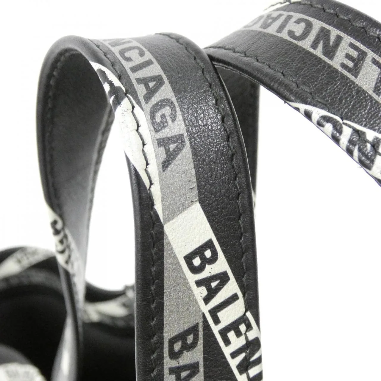 BALENCIAGA 544308 Handbag Leather 黑色 皮革 中古品A - 縮圖 6