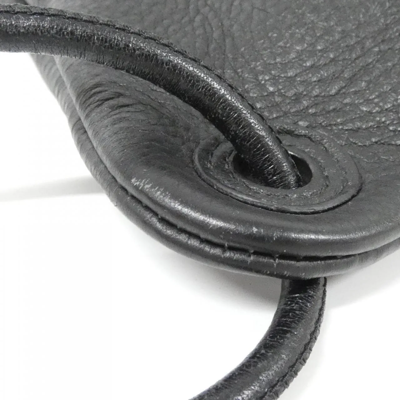 BALENCIAGA 504985 D6WBN Backpack Leather 黑色 皮革 中古品A - 縮圖 3