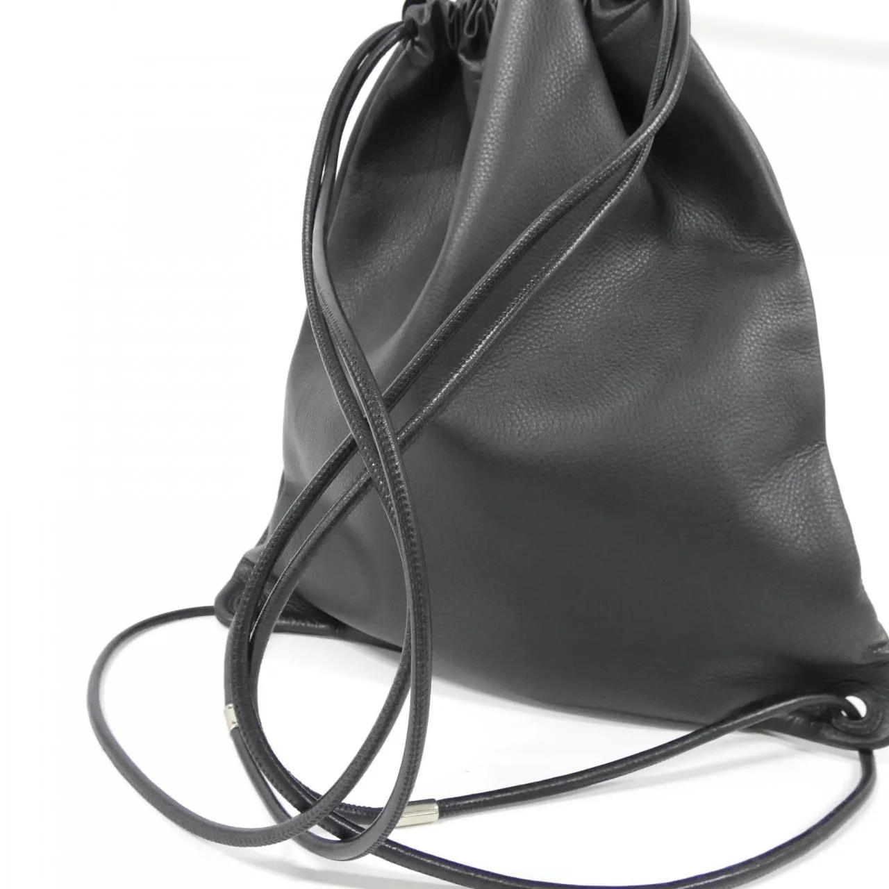 BALENCIAGA 504985 D6WBN Backpack Leather 黑色 皮革 中古品A - 縮圖 7
