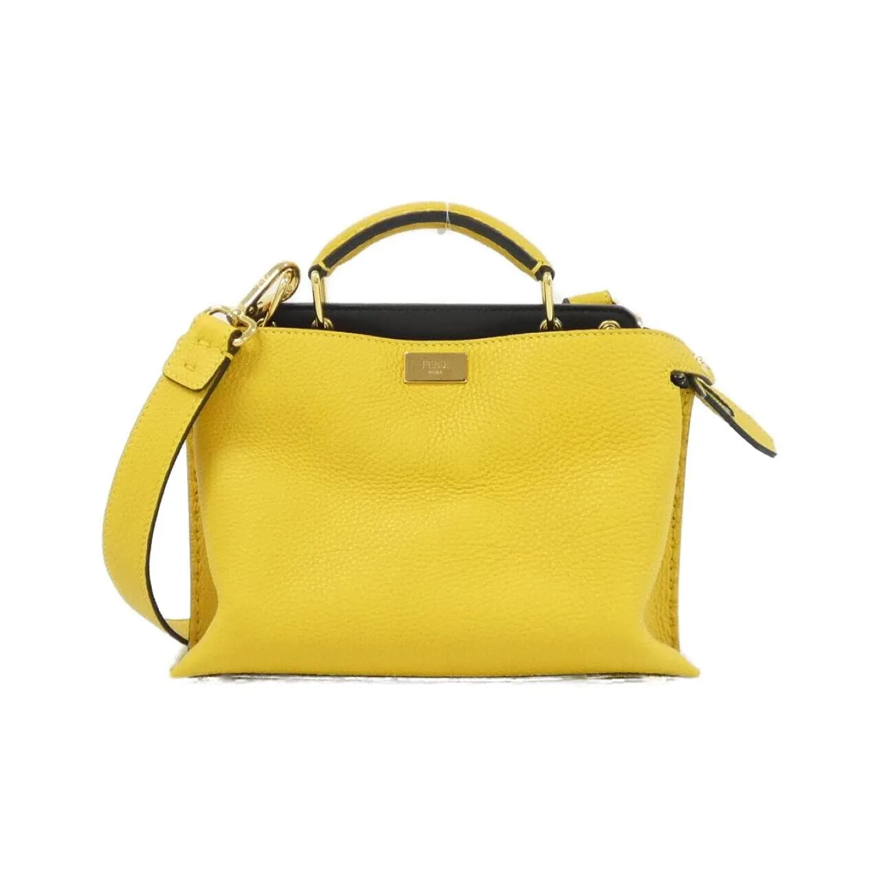 FENDI Peekaboo 7VA506 ADM7 Handbag Yellow