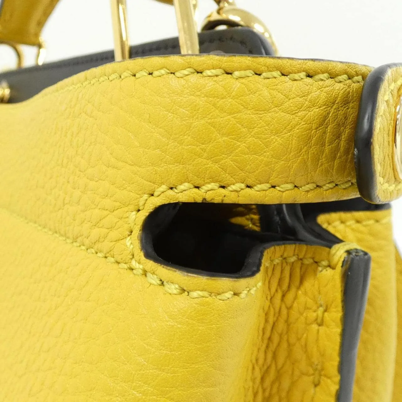 FENDI Peekaboo 7VA506 ADM7 Handbag Yellow Rank A - Thumbnail 3