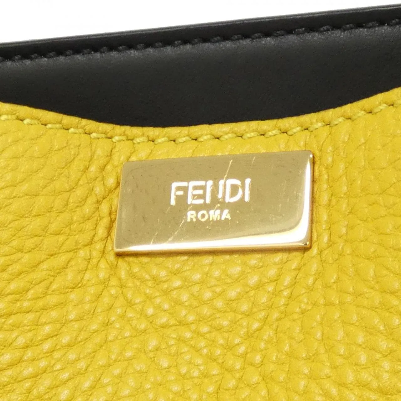 FENDI Peekaboo 7VA506 ADM7 Handbag Yellow Rank A - Thumbnail 4