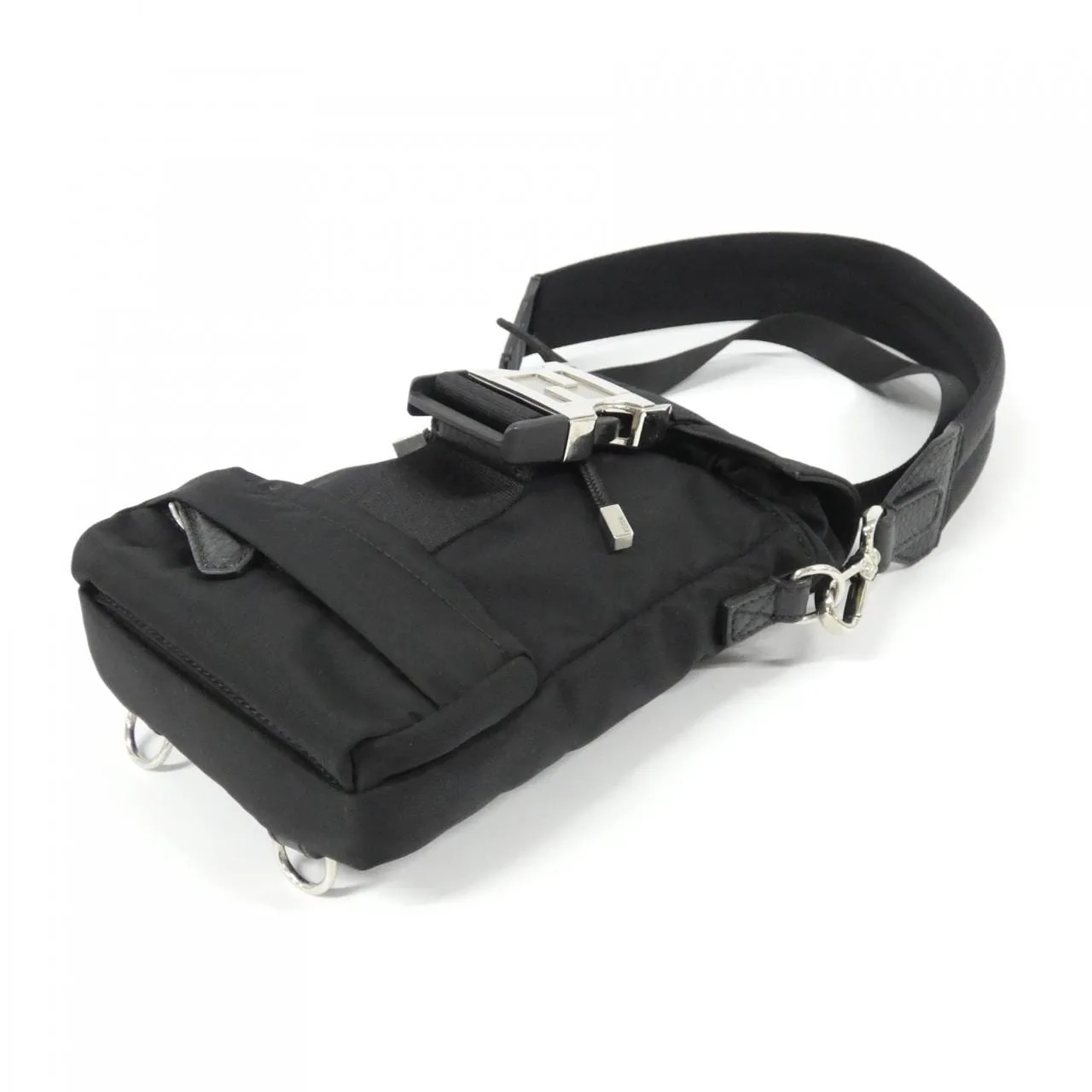 FENDI 7VZ068 AGQT Shoulder Nylon 黑色 尼龍 中古品A - 縮圖 3