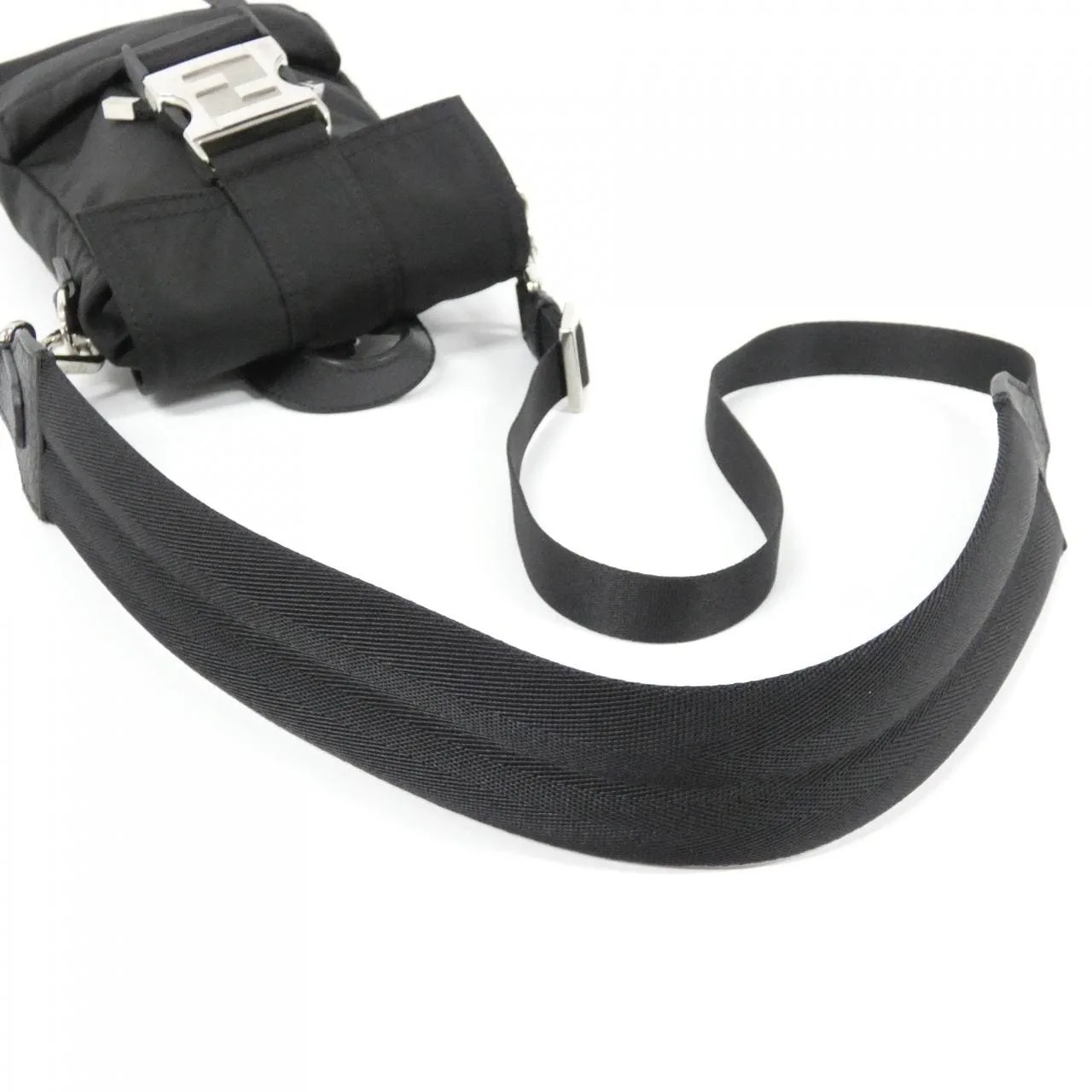 FENDI 7VZ068 AGQT Shoulder Nylon 黑色 尼龍 中古品A - 縮圖 7