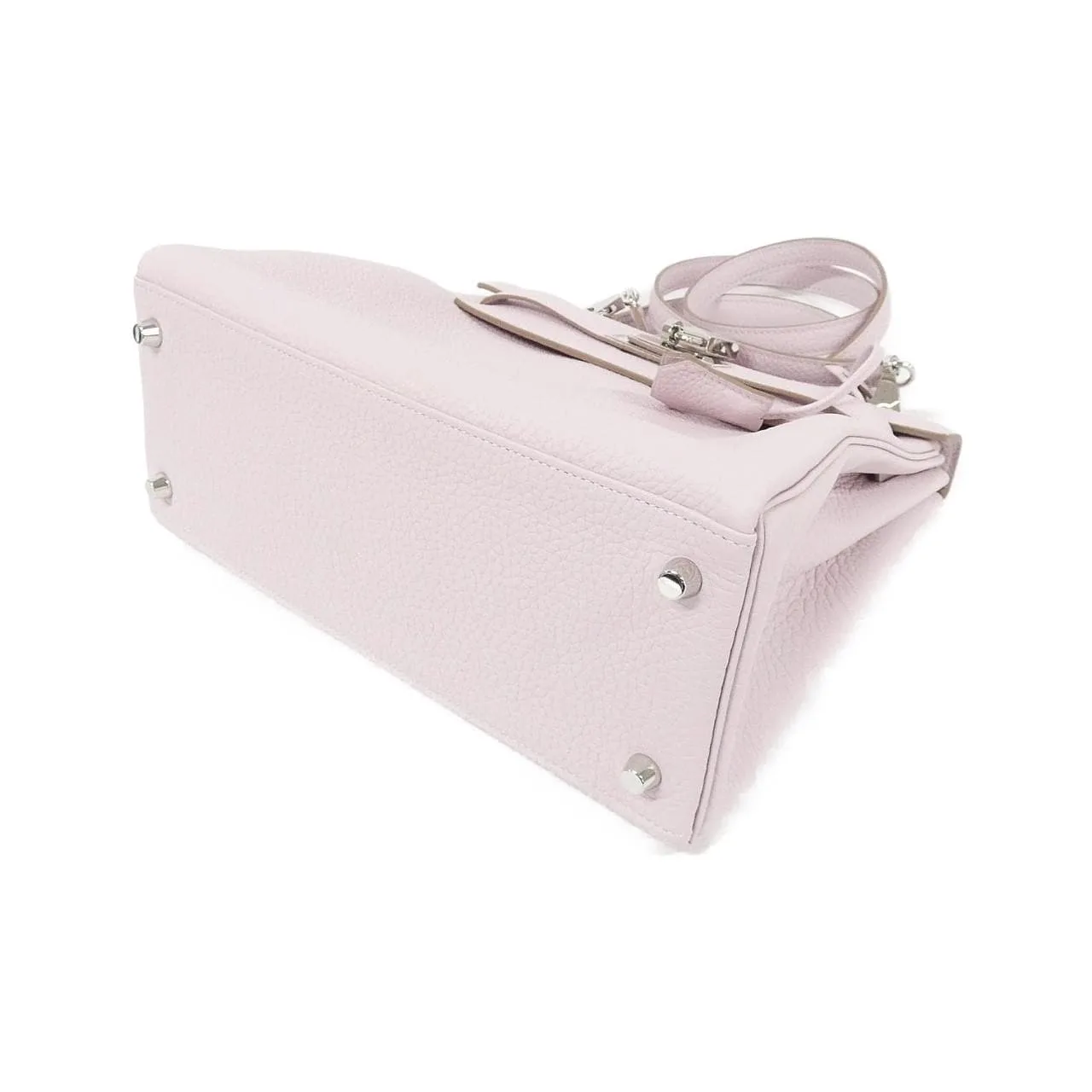 HERMES Kelly 028693CK Handbag Clemence Black Clemence Leather Rank A - Thumbnail 3