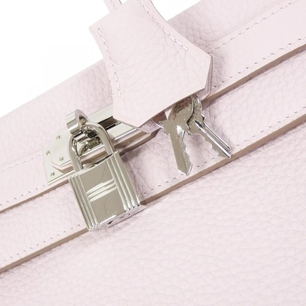 HERMES Kelly 028693CK Handbag Clemence Black Clemence Leather Rank A - Thumbnail 4