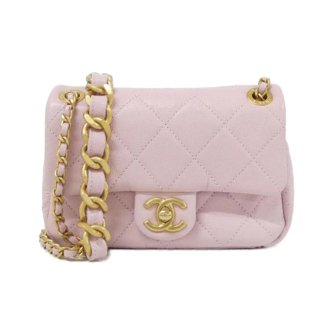 CHANEL Shoulder Grained Calfskin