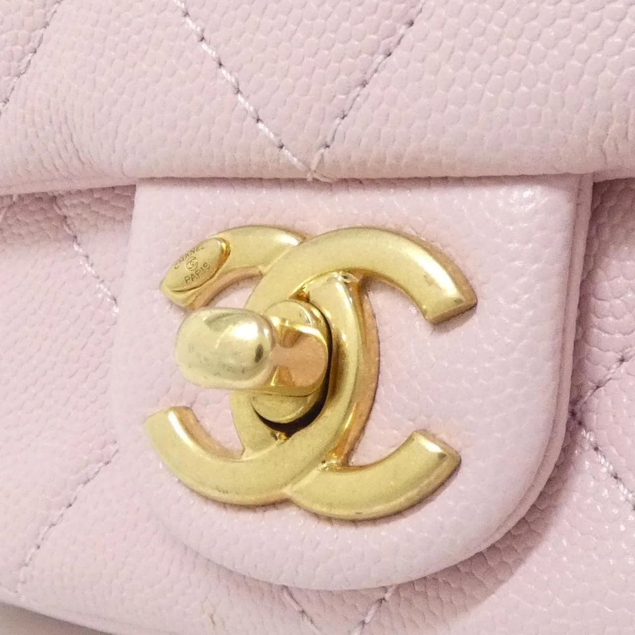 CHANEL Shoulder Grained Calfskin Pink Grained Calfskin Rank A - Thumbnail 5