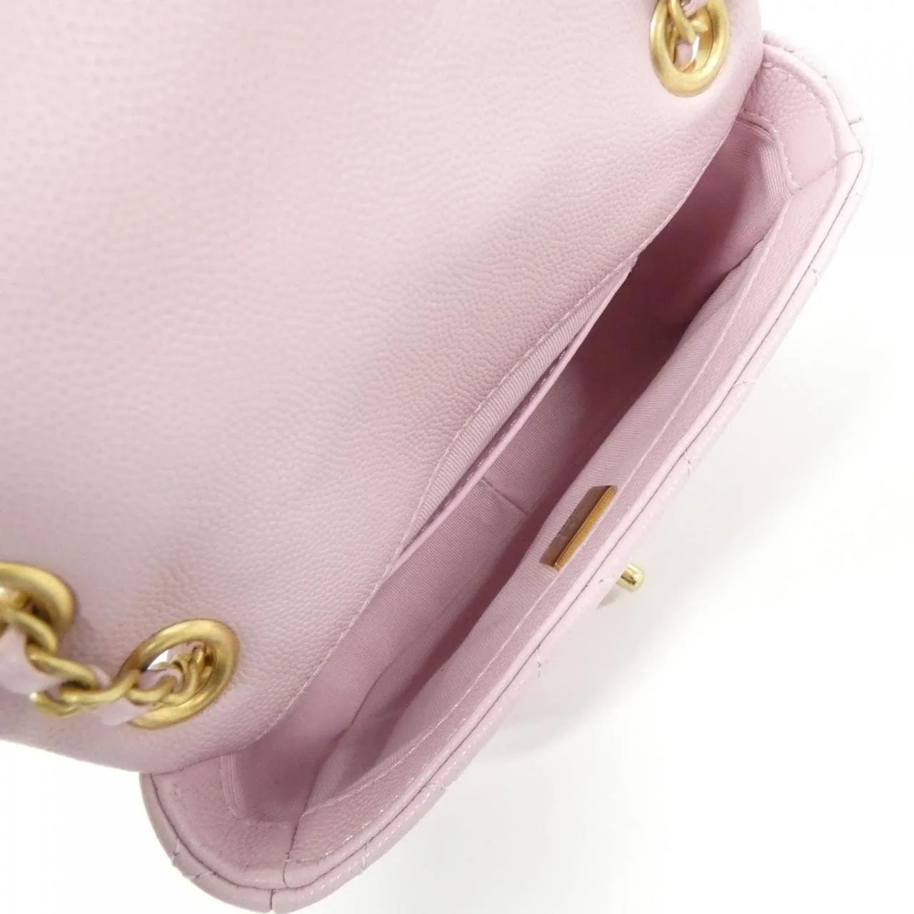 CHANEL Shoulder Grained Calfskin Pink Grained Calfskin Rank A - Thumbnail 9
