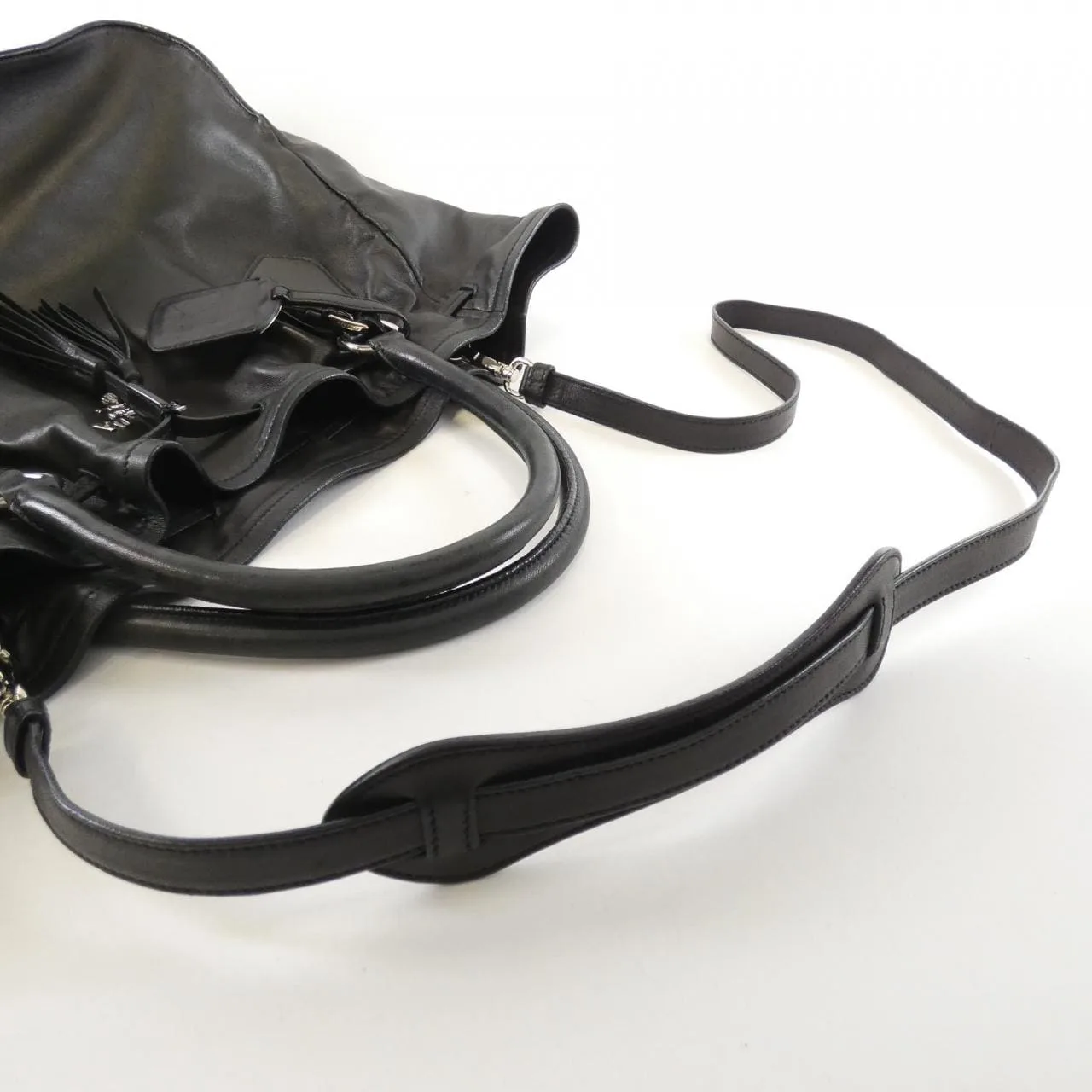 PRADA BR3616 Handbag 黑色 中古品B - 縮圖 5