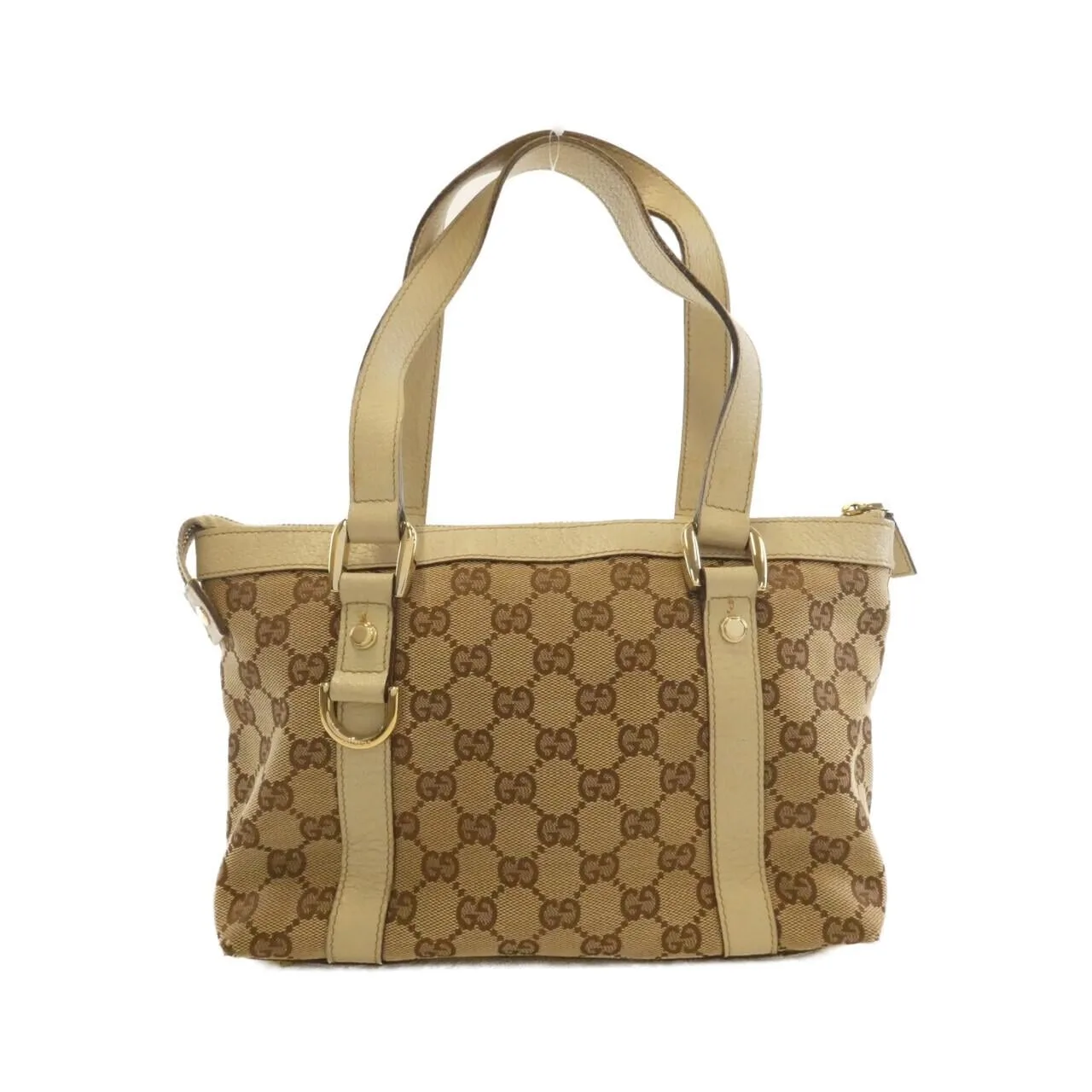 GUCCI 141471 Handbag Canvas Beige Canvas Rank B - Thumbnail 2