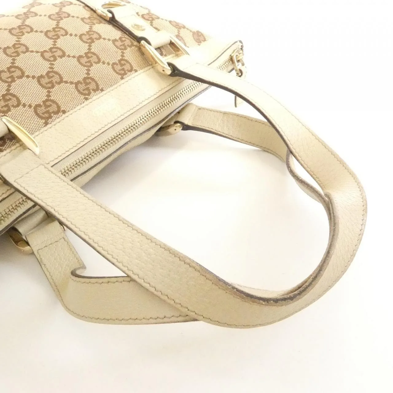 GUCCI 141471 Handbag Canvas Beige Canvas Rank B - Thumbnail 5