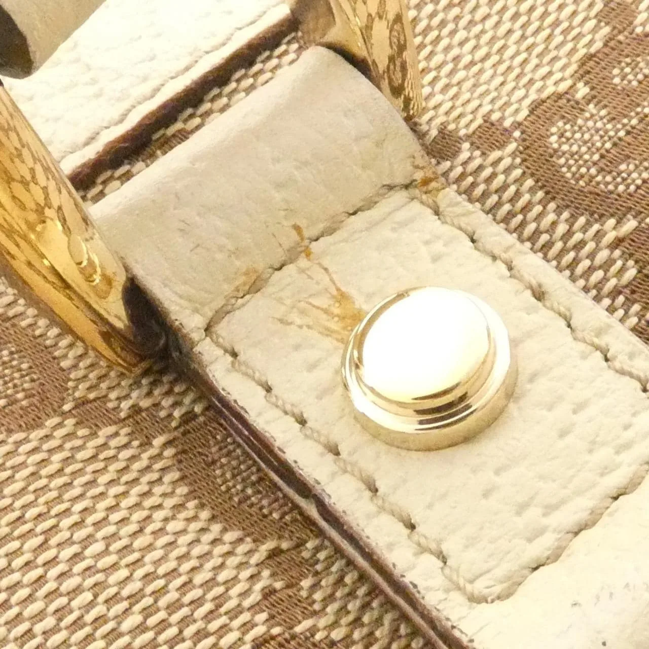 GUCCI 141471 Handbag Canvas Beige Canvas Rank B - Thumbnail 6