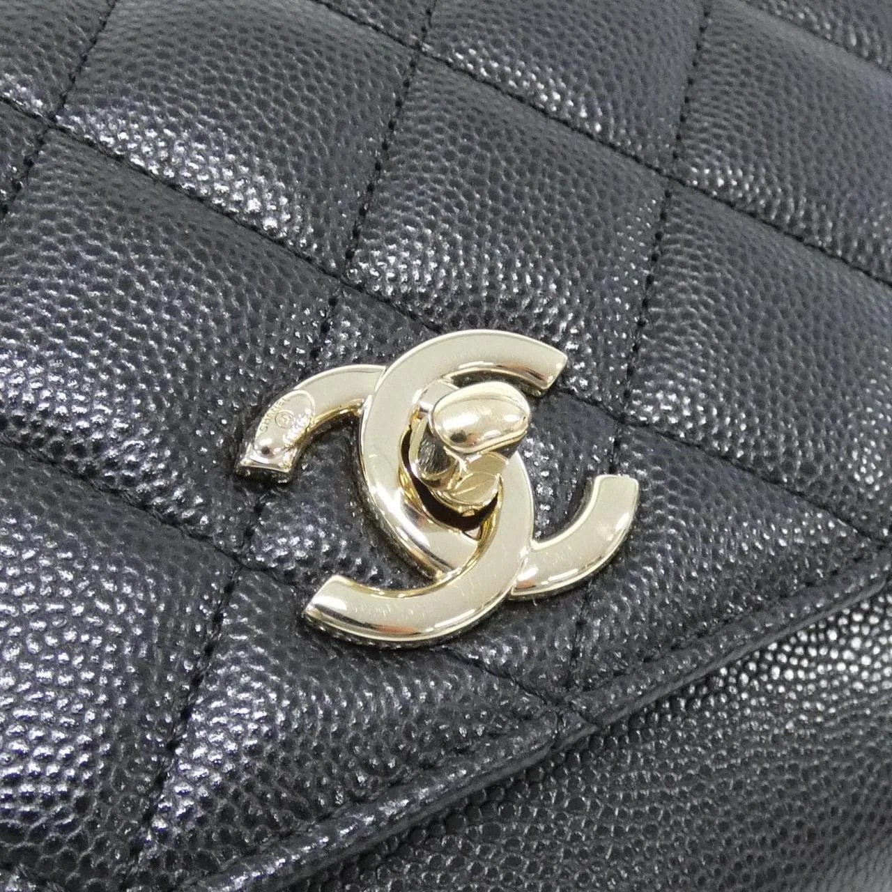CHANEL 93749 Handbag Grained Calfskin Black Grained Calfskin Rank A - Thumbnail 7