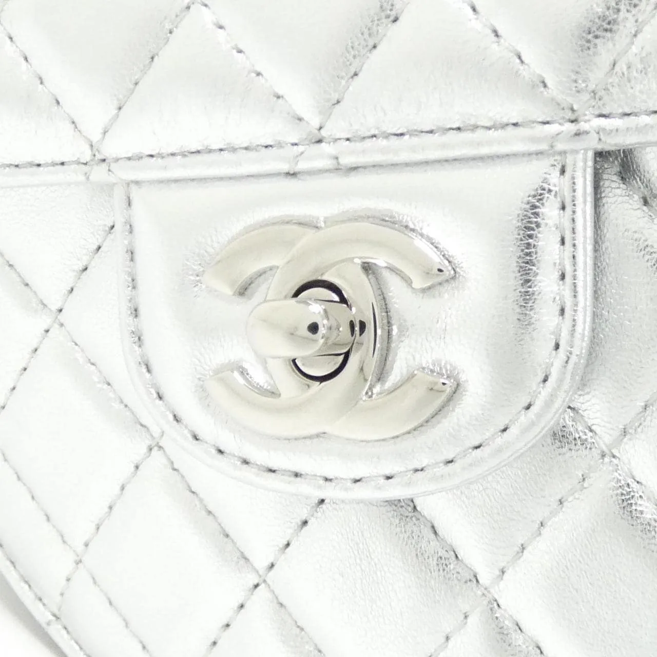 CHANEL AS5764 Shoulder Lambskin Silver Lambskin Rank A - Thumbnail 5