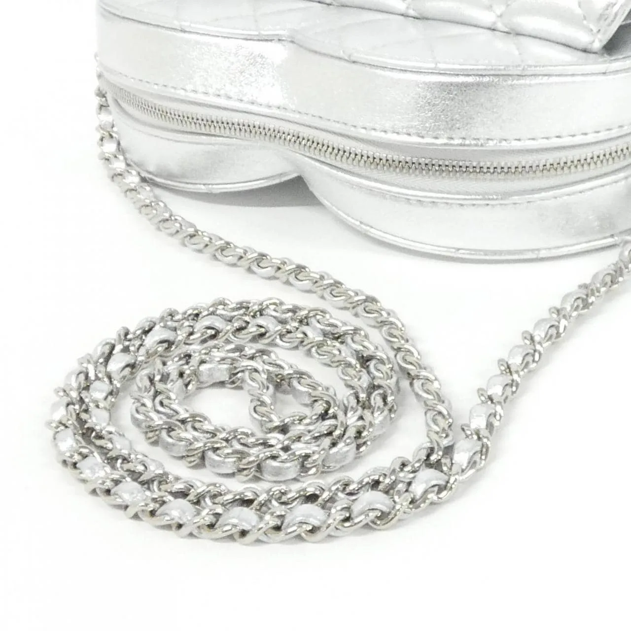 CHANEL AS5764 Shoulder Lambskin Silver Lambskin Rank A - Thumbnail 8