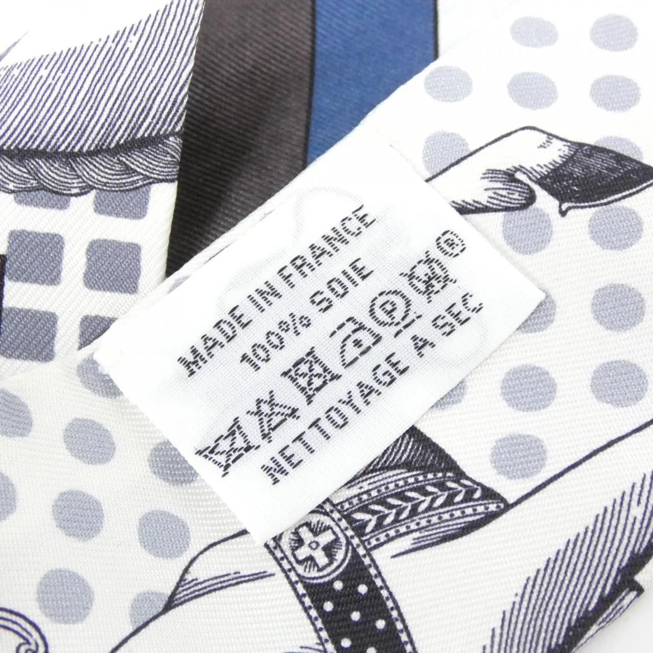 HERMES 064008S Scarf 黑色 中古品A - 縮圖 3