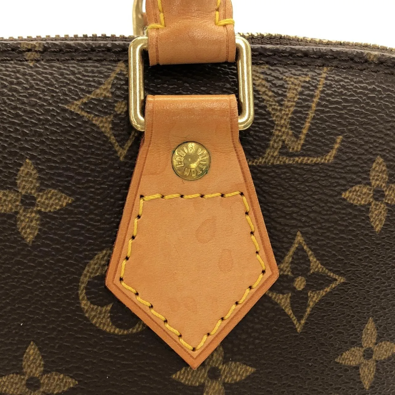 LOUIS VUITTON Alma M51130 Handbag Monogram 黑色 Monogram 中古品B - 縮圖 5
