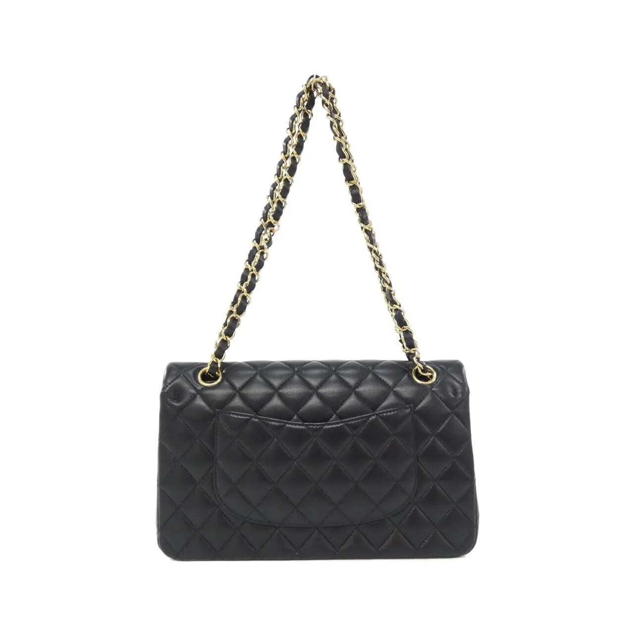 CHANEL Matelasse 1112 Shoulder Lambskin Black Lambskin Rank A - Thumbnail 2