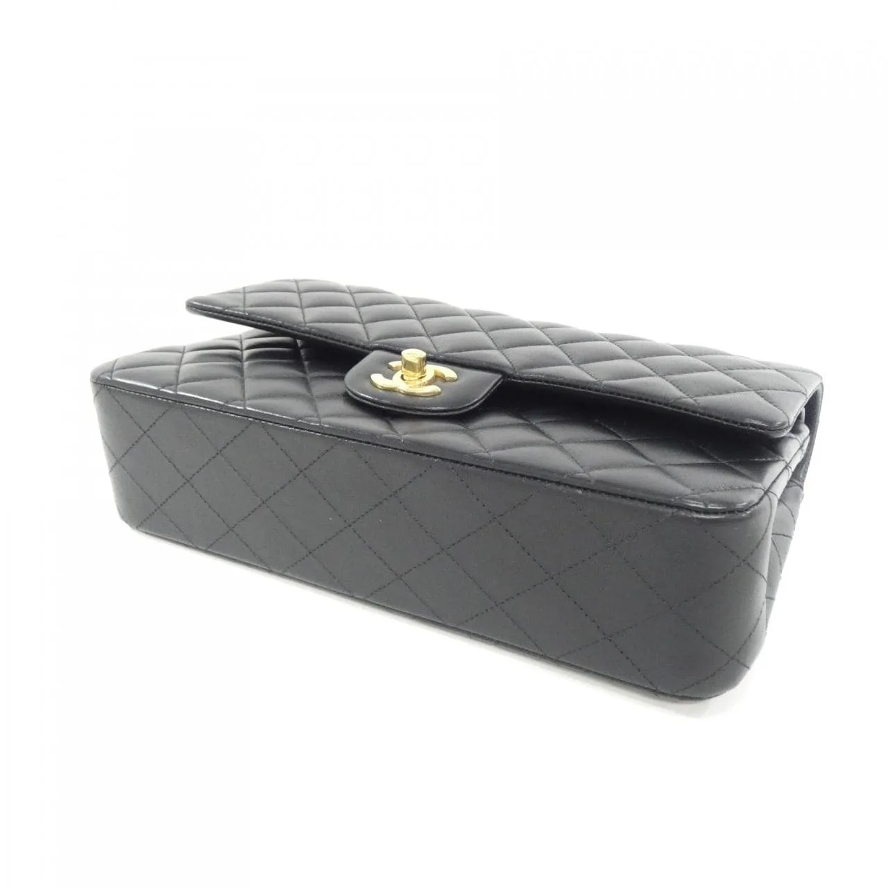 CHANEL Matelasse 1112 Shoulder Lambskin Black Lambskin Rank A - Thumbnail 3