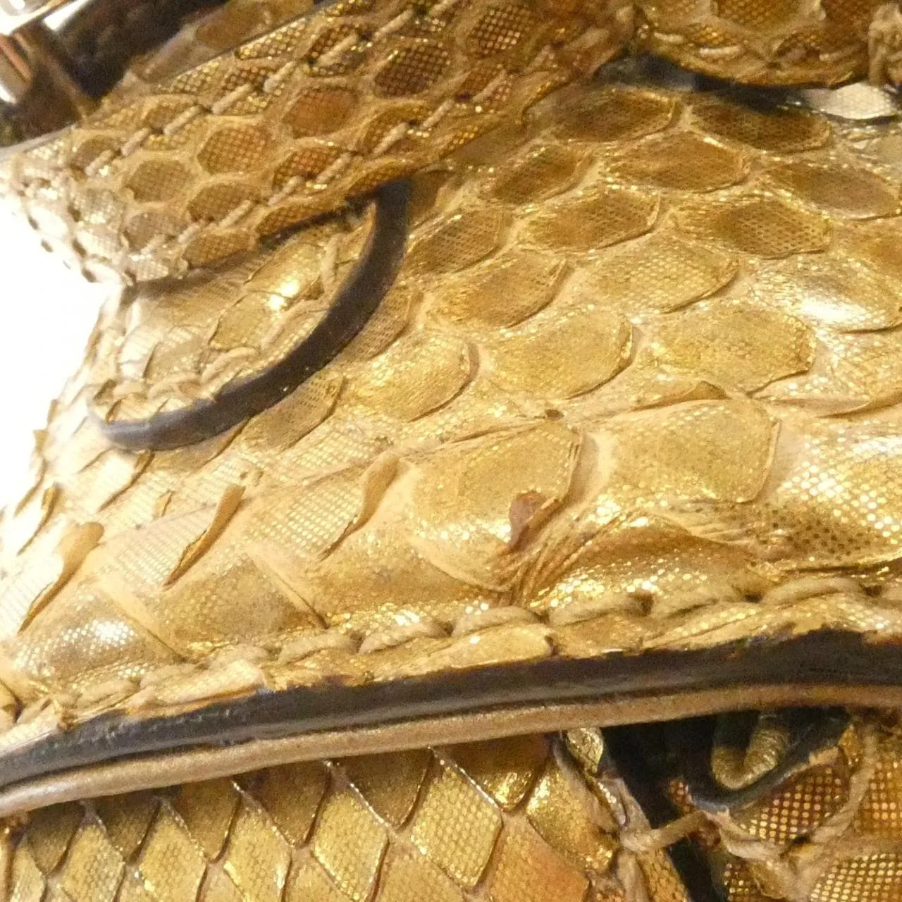 GUCCI 254884 Handbag Python Gold Python Rank A - Thumbnail 6