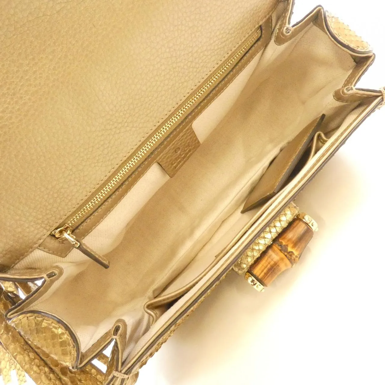 GUCCI 254884 Handbag Python Gold Python Rank A - Thumbnail 7
