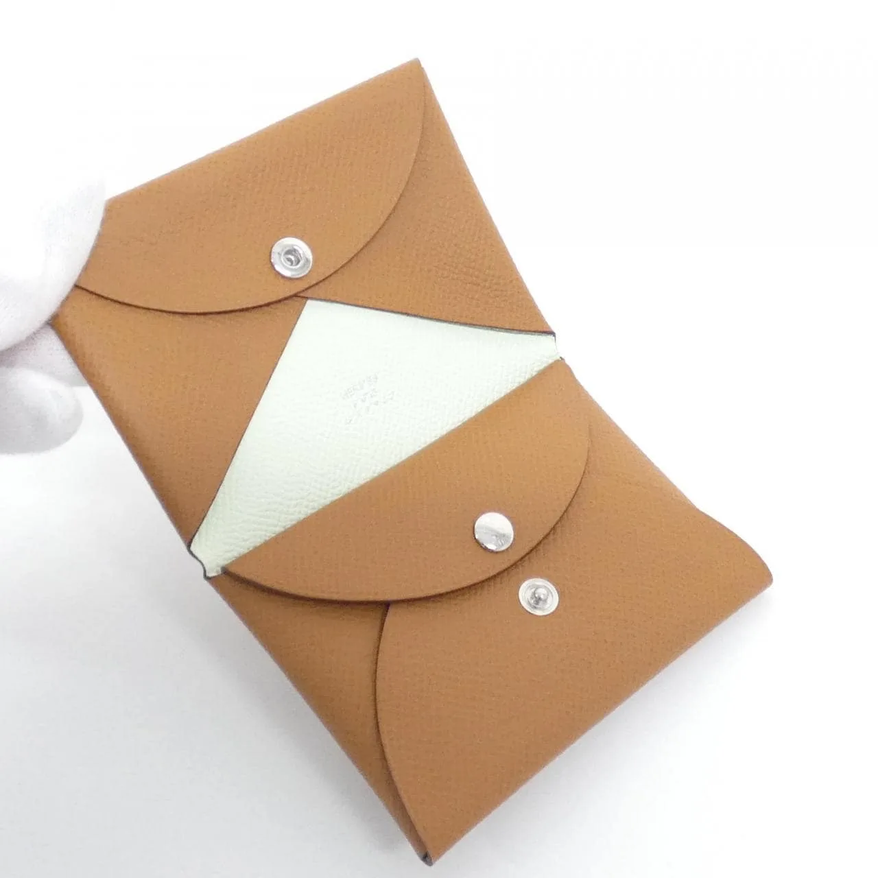 HERMES 083036CK Coin Case Epsom Gold Epsom Leather Rank A - Thumbnail 3