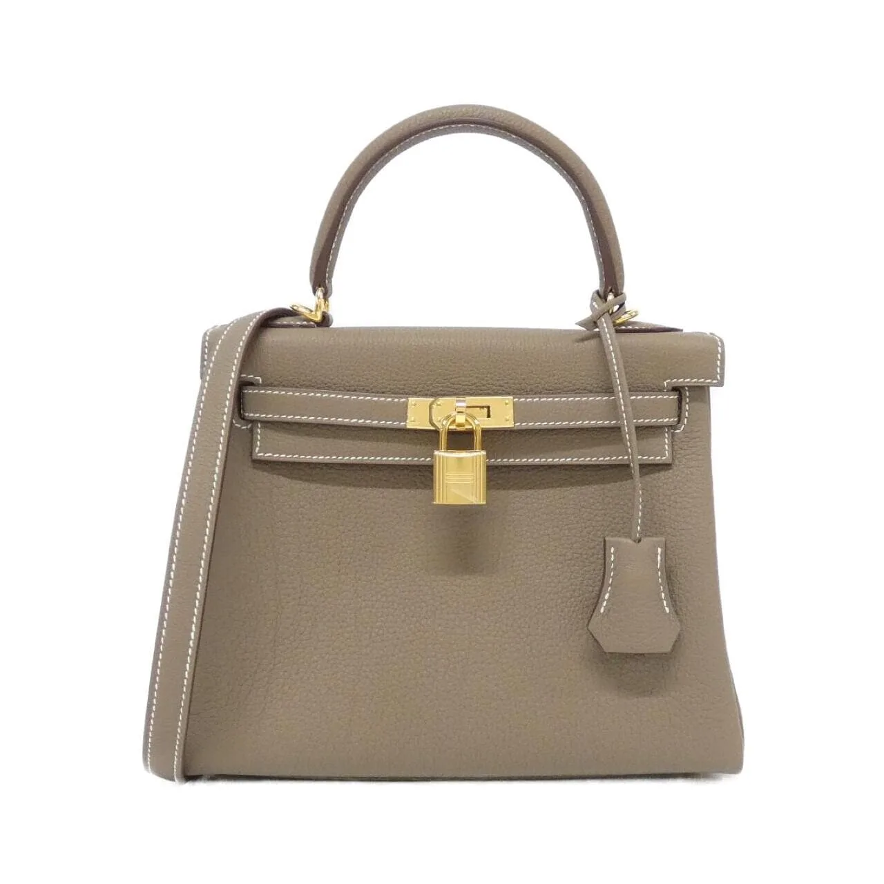 HERMES Kelly 044624CC Handbag Togo Etoupe