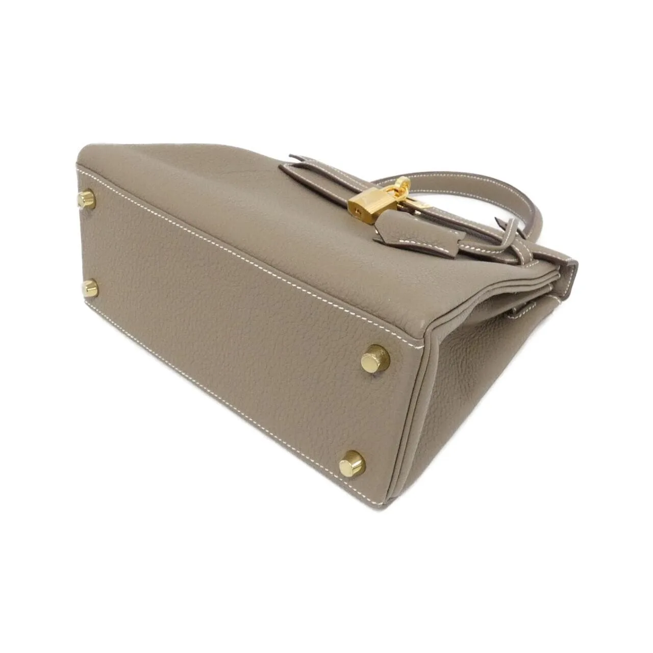HERMES Kelly 044624CC Handbag Togo Etoupe Togo Leather Rank A - Thumbnail 3