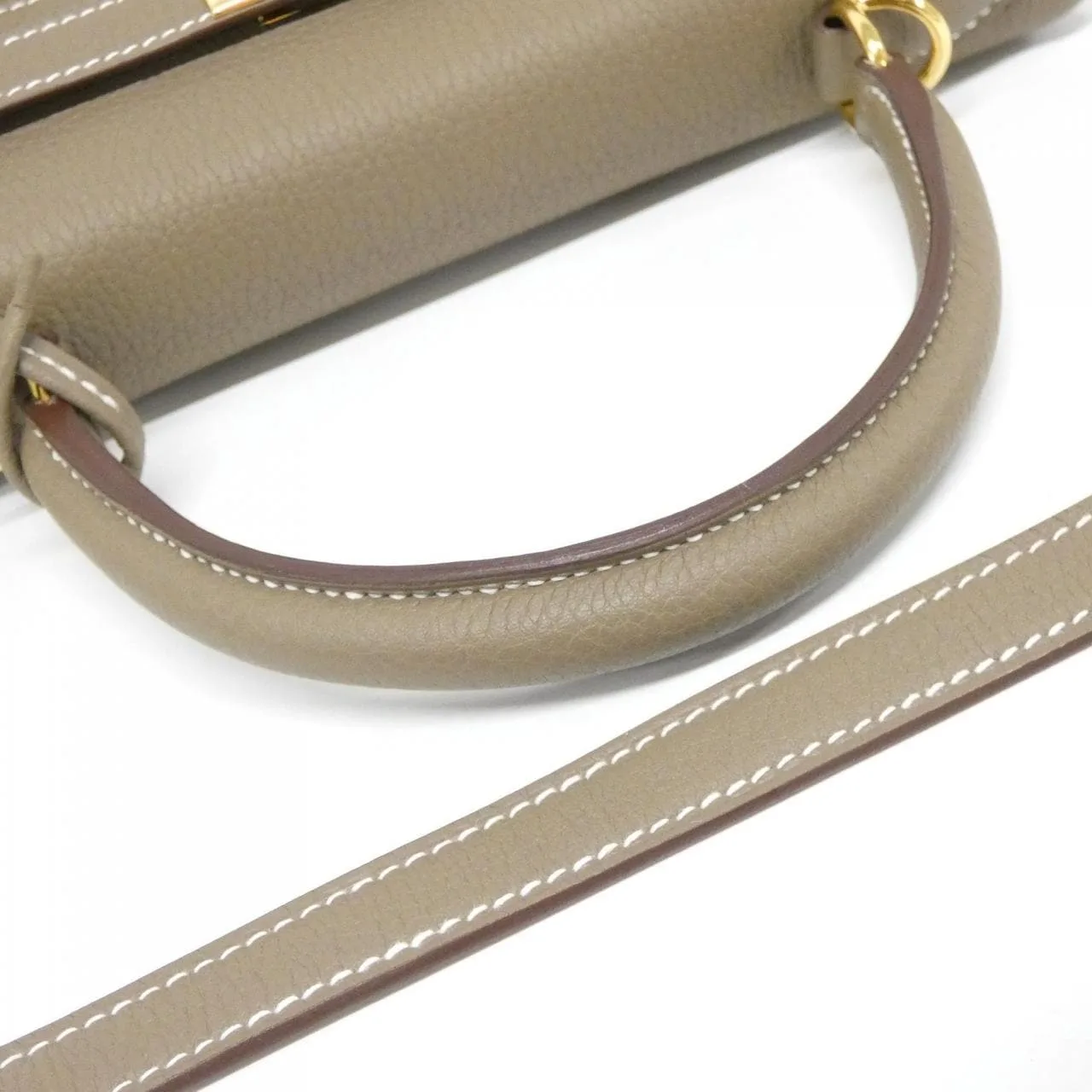 HERMES Kelly 044624CC Handbag Togo Etoupe Togo Leather Rank A - Thumbnail 6
