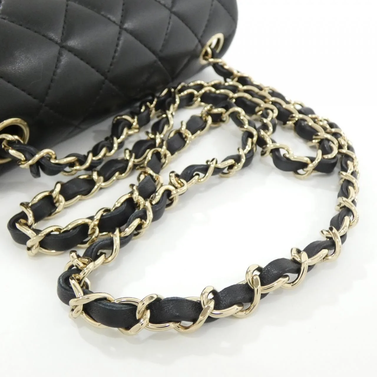 CHANEL Matelasse 35200 Shoulder Lambskin Black Lambskin Rank A - Thumbnail 7