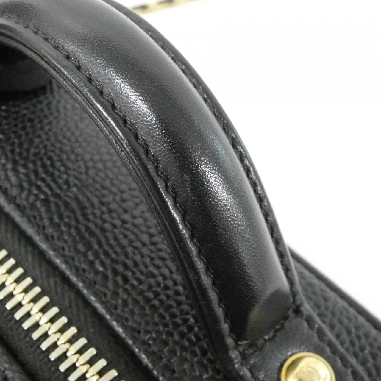 CHANEL 93342 Shoulder Grained Calfskin Black Grained Calfskin - Thumbnail 7