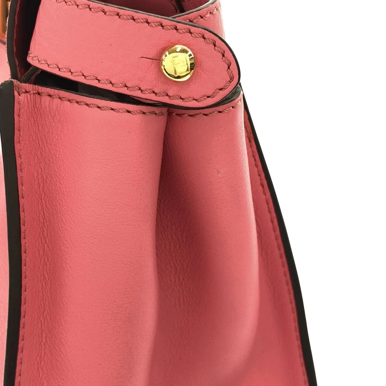 FENDI Peekaboo 8BN290 3ZM Handbag 金色 中古品A - 縮圖 3