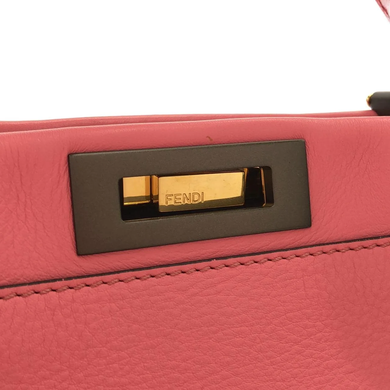 FENDI Peekaboo 8BN290 3ZM Handbag 金色 中古品A - 縮圖 4