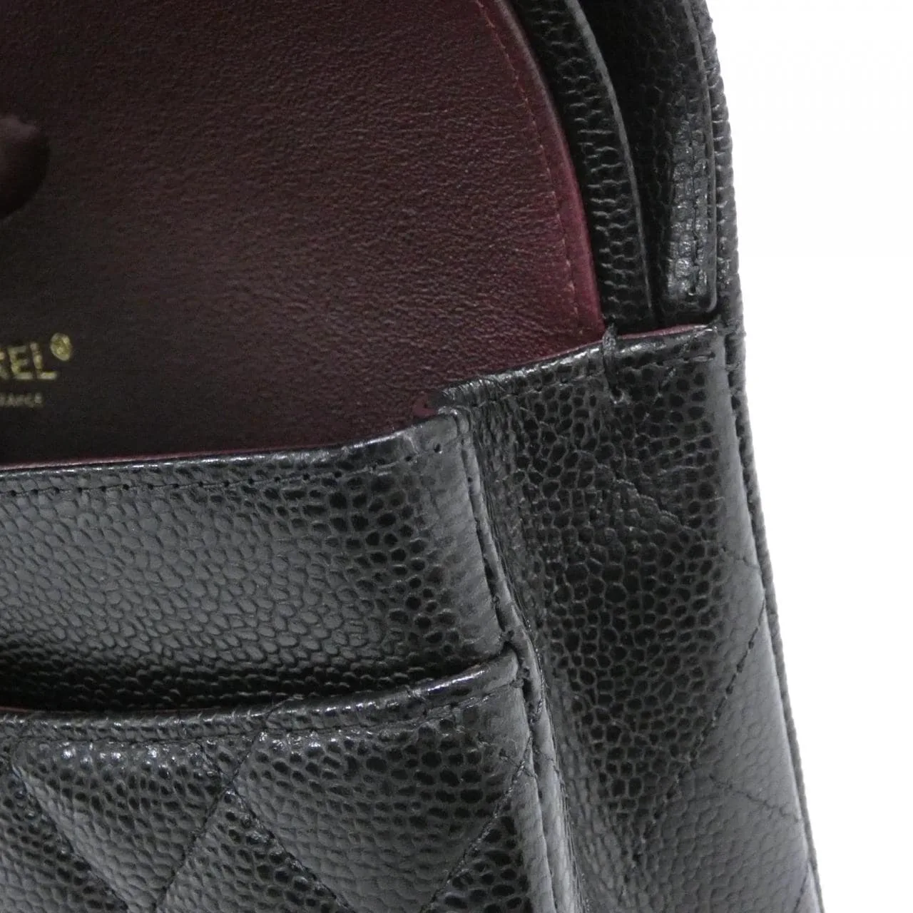 CHANEL Matelasse 1112 Shoulder Grained Calfskin Black Grained Calfskin Rank A - Thumbnail 5