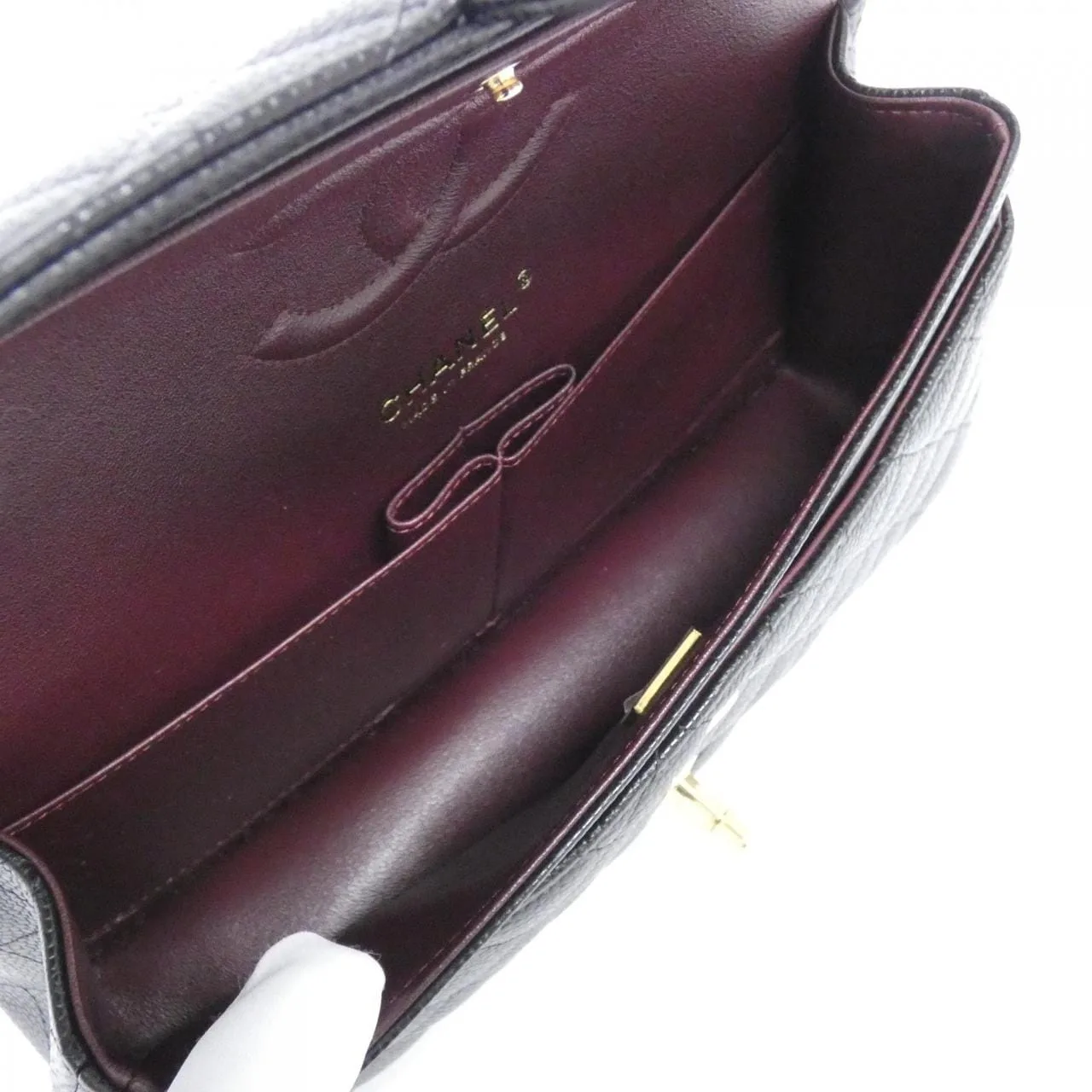 CHANEL Matelasse 1112 Shoulder Grained Calfskin Black Grained Calfskin Rank A - Thumbnail 7