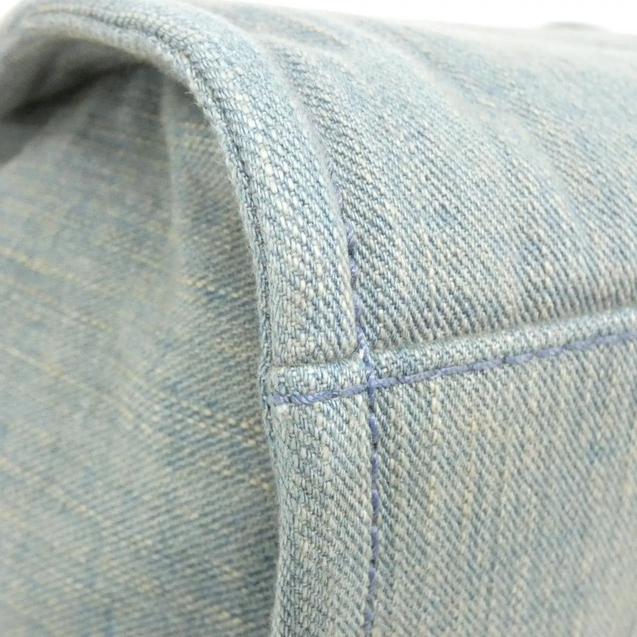 CHANEL Deauville AS3257 Handbag Denim Blue Denim - Thumbnail 3