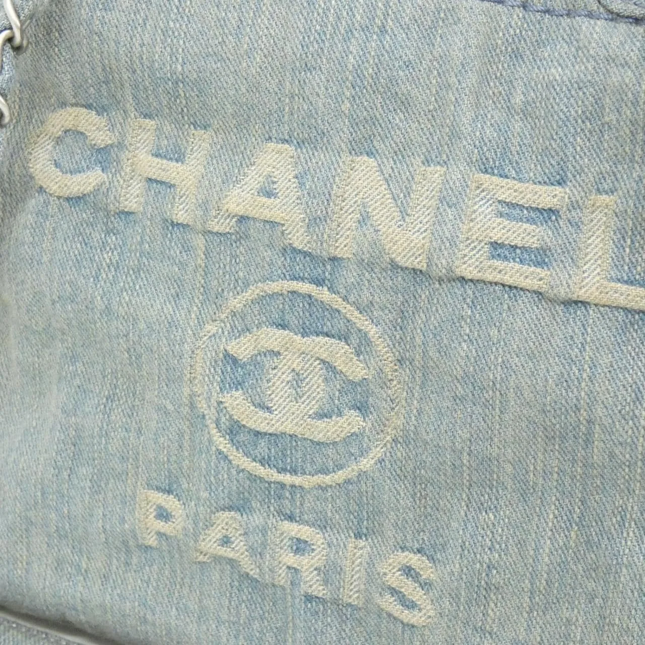 CHANEL Deauville AS3257 Handbag Denim Blue Denim - Thumbnail 4