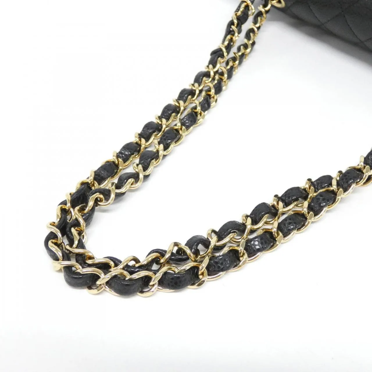 CHANEL Matelasse 1113 Shoulder Grained Calfskin 黑色 荔枝紋牛皮 中古品A - 縮圖 5