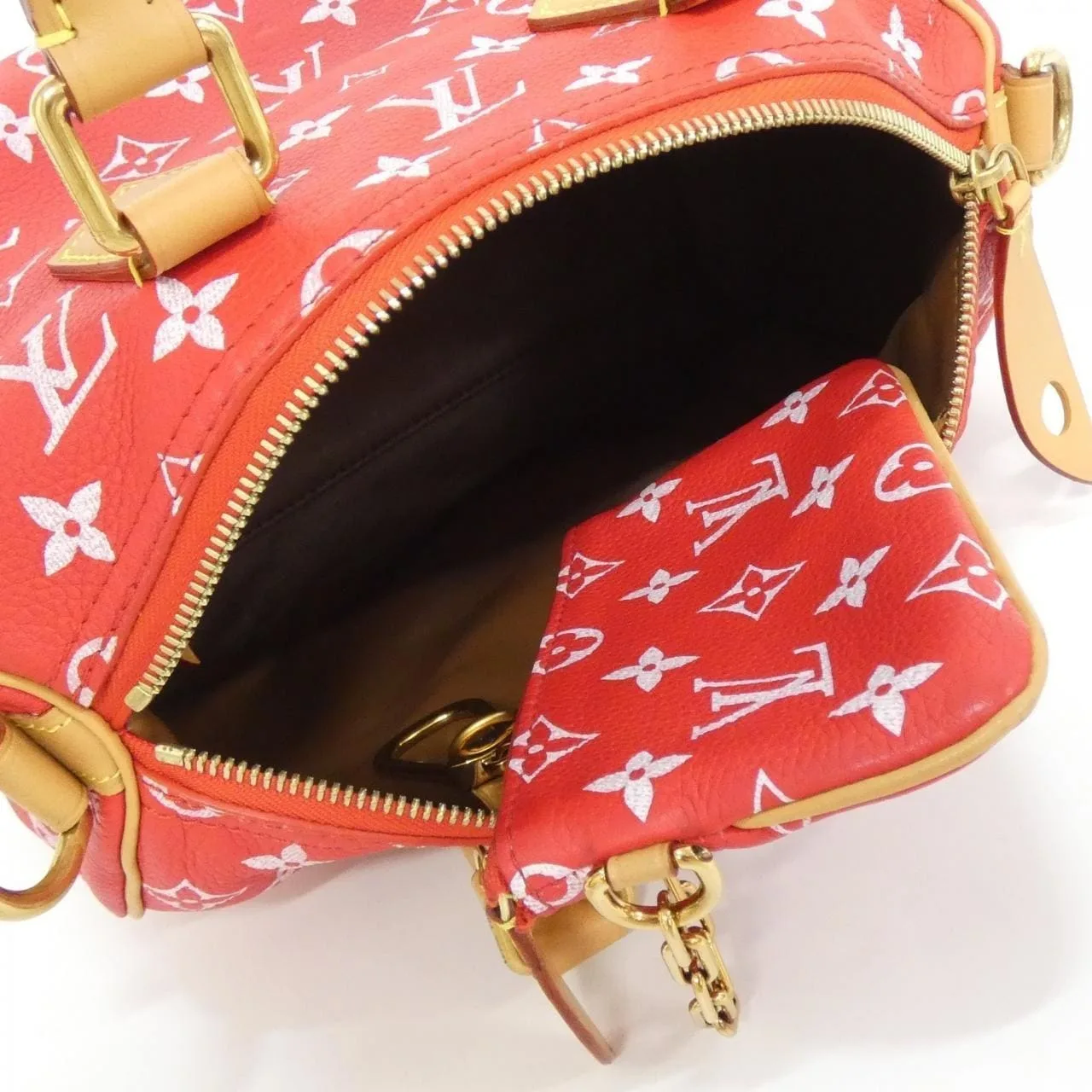 LOUIS VUITTON Speedy M24425 Boston Monogram Rouge Monogram Rank A - Thumbnail 8