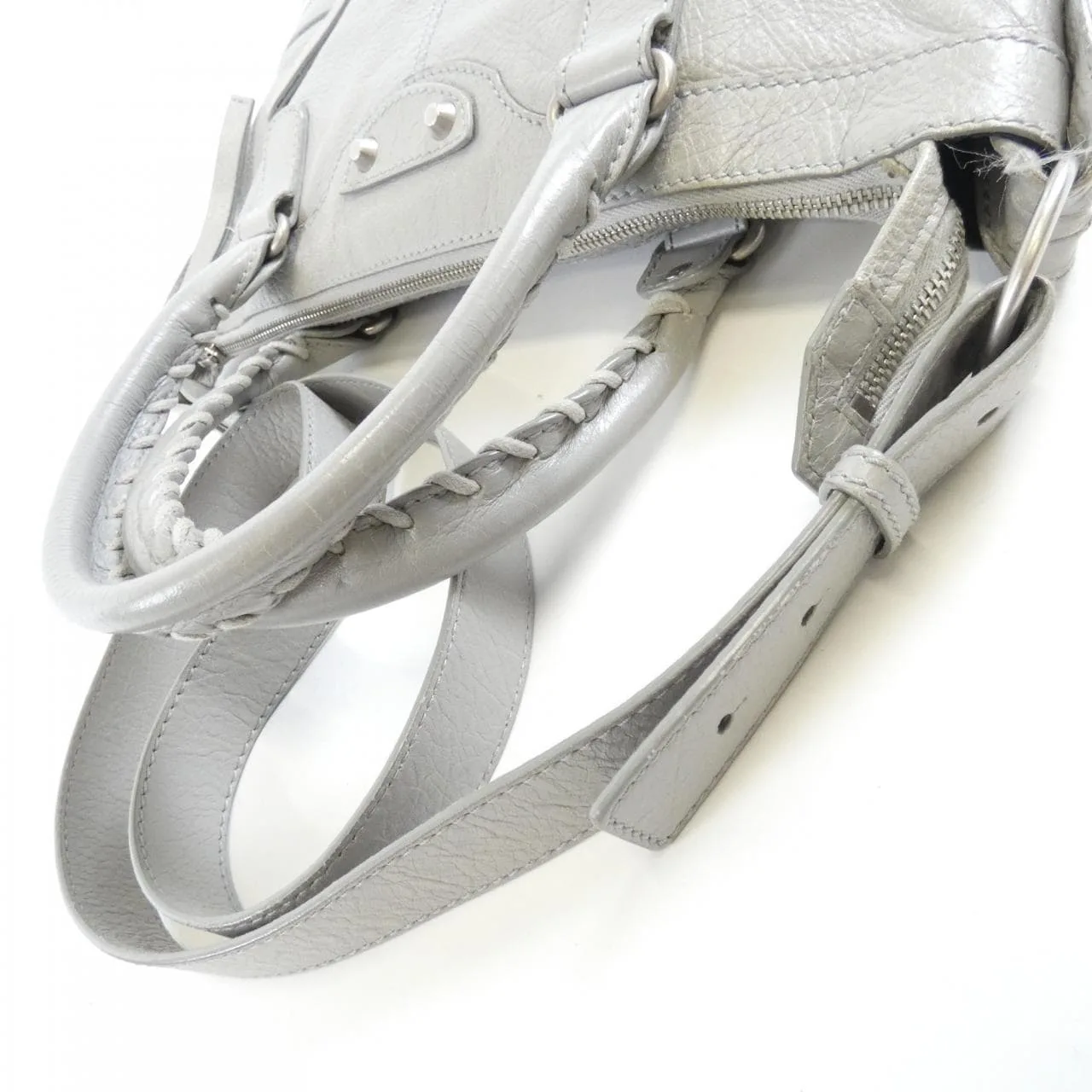 BALENCIAGA 322951 Bag Leather 黑色 皮革 中古品B - 縮圖 7