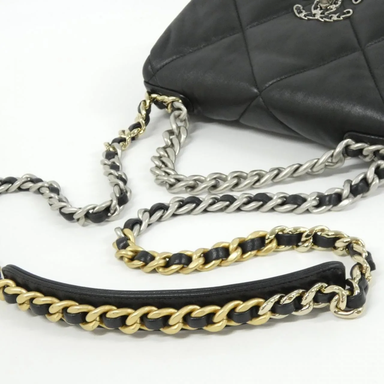 CHANEL Chanel 19 AS1160 Shoulder Lambskin Black Lambskin Rank A - Thumbnail 6